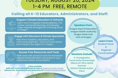 Online Activity: Oregon Climate Education Summit (Calling K-12 Educators!)